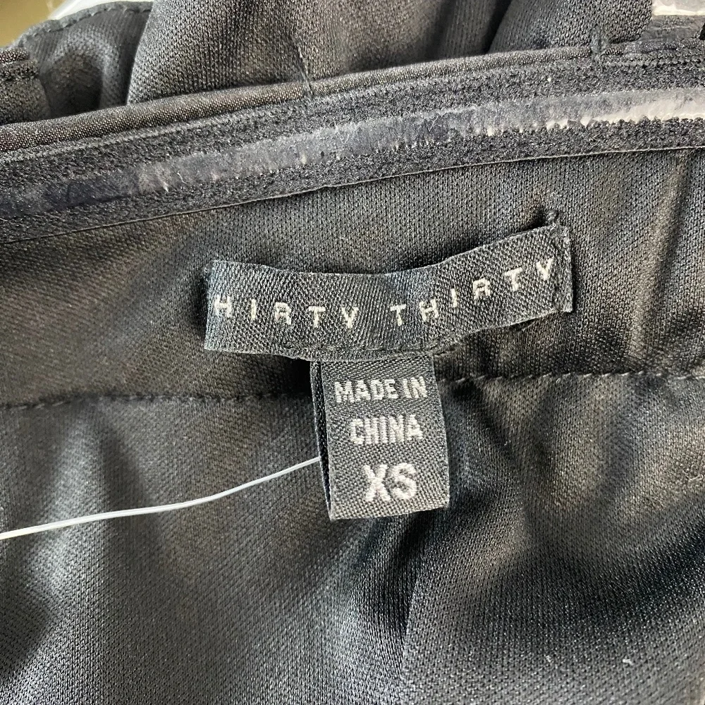 THIRTY THIRTY Mini Dress Strapless Ruffle BodyCon Back Zip-Up in black XS -NWT - Picture 5 of 7